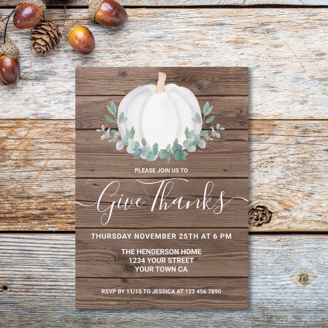 Thanksgiving Dinner Pumpkin Invitation (Creator Uploaded)