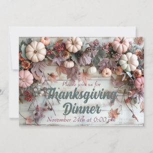 Thanksgiving Dinner Pumpkin Invitation