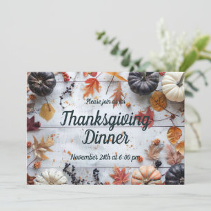 Thanksgiving Dinner Pumpkin Invitation