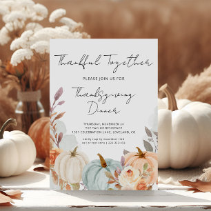 Thanksgiving Dinner Pumpkin Invitation Template