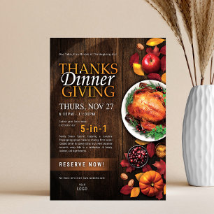 Thanksgiving Dinner Restaurant Special Event Flyer