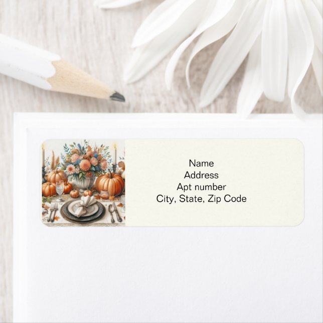 Thanksgiving Dinner Return Address Label (Insitu)