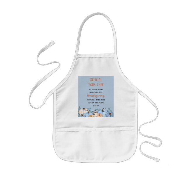 Thanksgiving Dinner Sous-Chef Helper Kids Apron (Front)