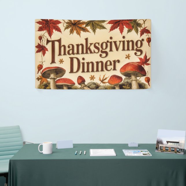 Thanksgiving Dinner - vintage   typography  Banner (Tradeshow)