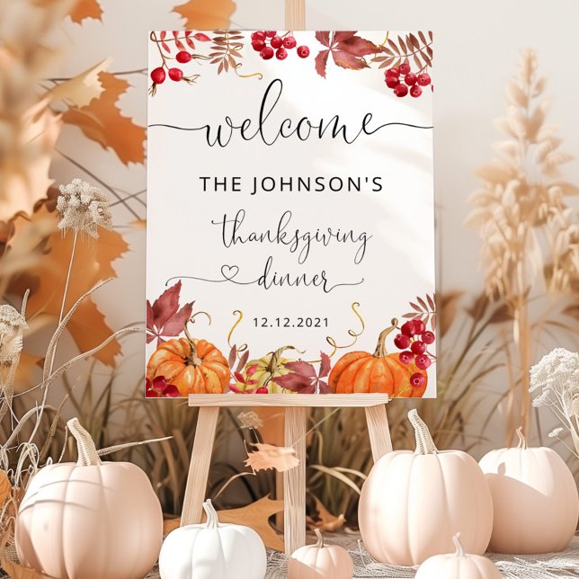 Thanksgiving dinner welcome poster (Creator Uploaded)