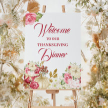 Thanksgiving Dinner Welcome Sign