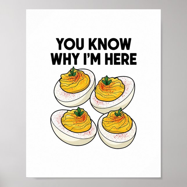 Thanksgiving Dinner You Know Why I'm Here Deviled  Poster (Front)