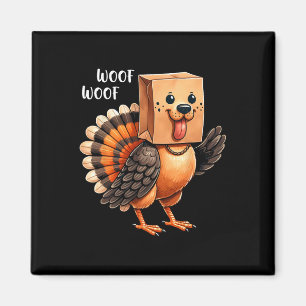 Thanksgiving Dog Funny Dog Woof Thanksgiving Fall Magnet