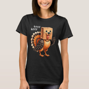 Thanksgiving Dog Funny Dog Woof Thanksgiving Fall T-Shirt