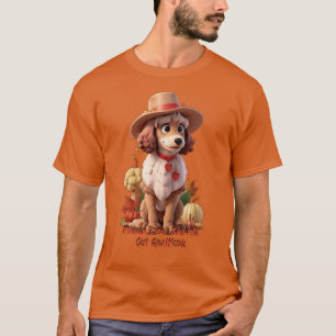  Thanksgiving Dog Poodle T-Shirt