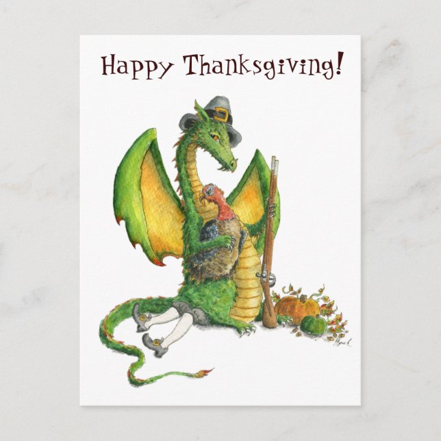 Thanksgiving Dragon postcard (Front)