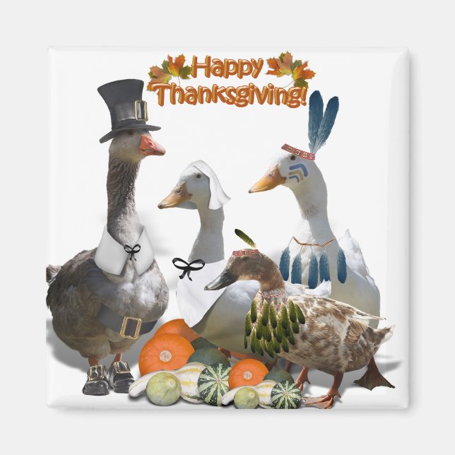 Thanksgiving Ducks Magnet (Front)