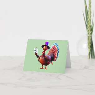Thanksgiving "Eat Cow" Turkey Card
