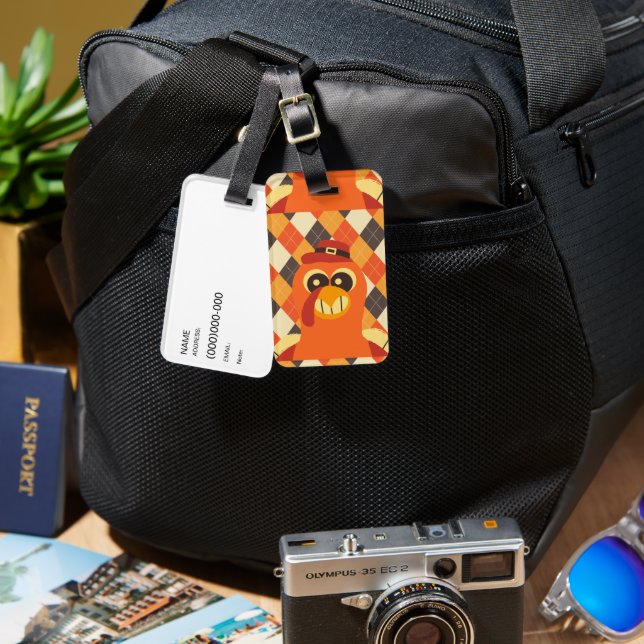 THANKSGIVING editable Luggage Tag (Front & Back)