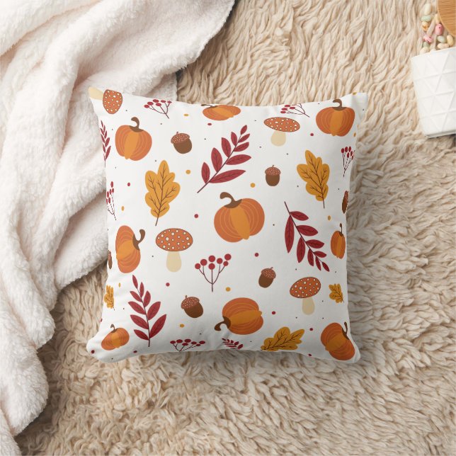 Thanksgiving Elements Throw Pillow (Blanket)