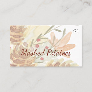 Thanksgiving Event Catering Dish Placecards