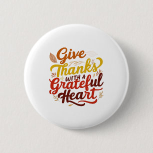 Thanksgiving Fall  6 Cm Round Badge
