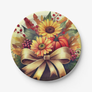 Thanksgiving/Fall 7" Paper Plate