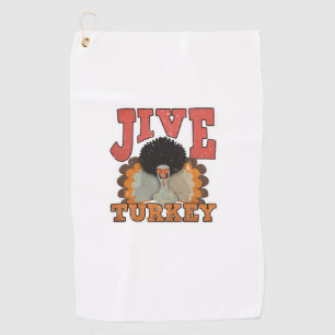 Thanksgiving & Fall Apparel, Jive Turkey - Retro 1 Golf Towel