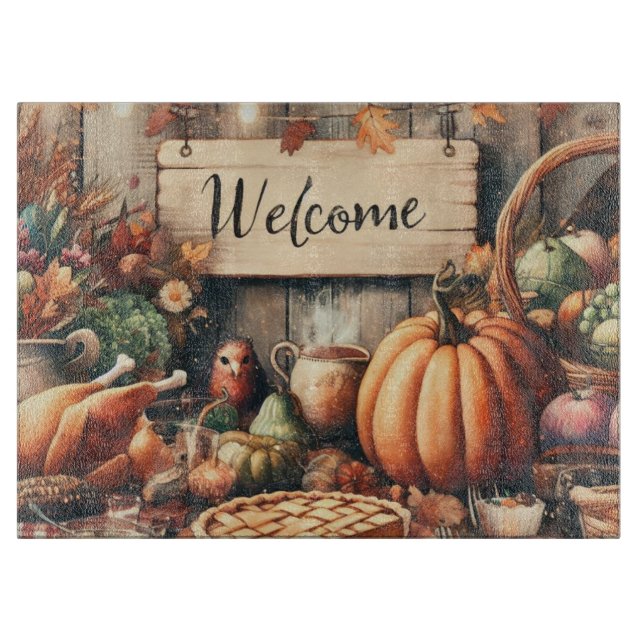 Thanksgiving/Fall/Autumn/Vintage  Cutting Board (Front)