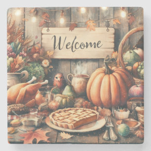 Thanksgiving/Fall/Autumn/Vintage  Stone Coaster