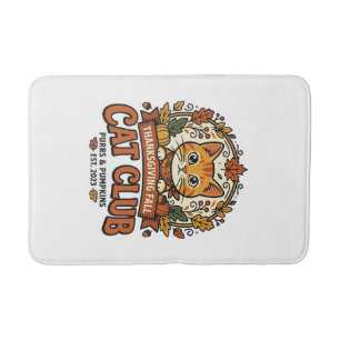 Thanksgiving Fall Cat Cat Lover Gift - Thanksgivin Bath Mat