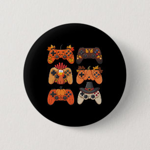 Thanksgiving Fall Gaming Controllers Turkey Funny  6 Cm Round Badge