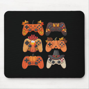 Thanksgiving Fall Gaming Controllers Turkey Funny Mouse Pad