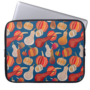 Thanksgiving. Fall. illustration with pumpkin. Laptop Sleeve