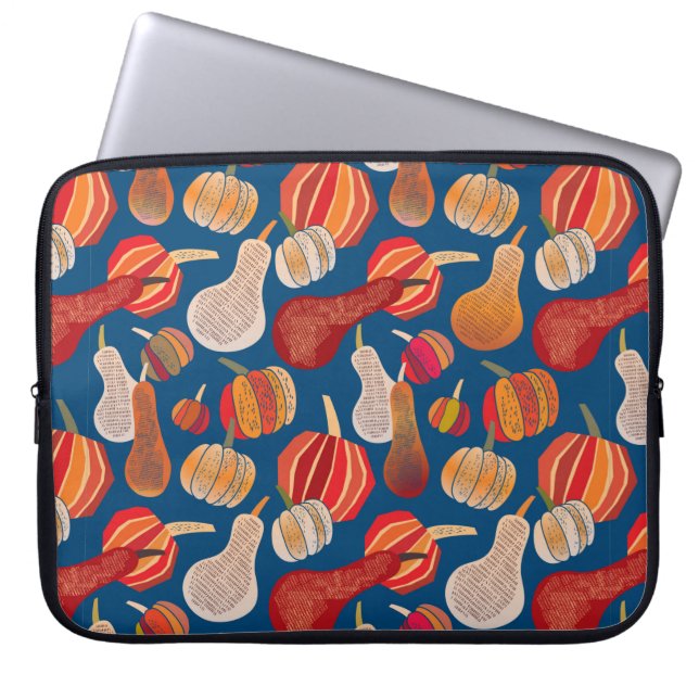 Thanksgiving. Fall. illustration with pumpkin.  Laptop Sleeve (Front)