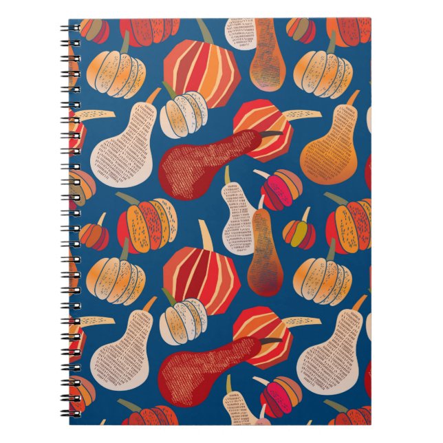 Thanksgiving. Fall. illustration with pumpkin.  Notebook (Front)