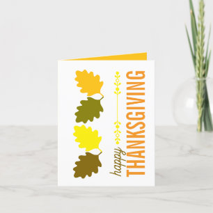 Thanksgiving Fall Leaves Holiday Card