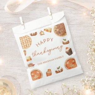 Thanksgiving Fall Pumpkin Pie Favour Bag 