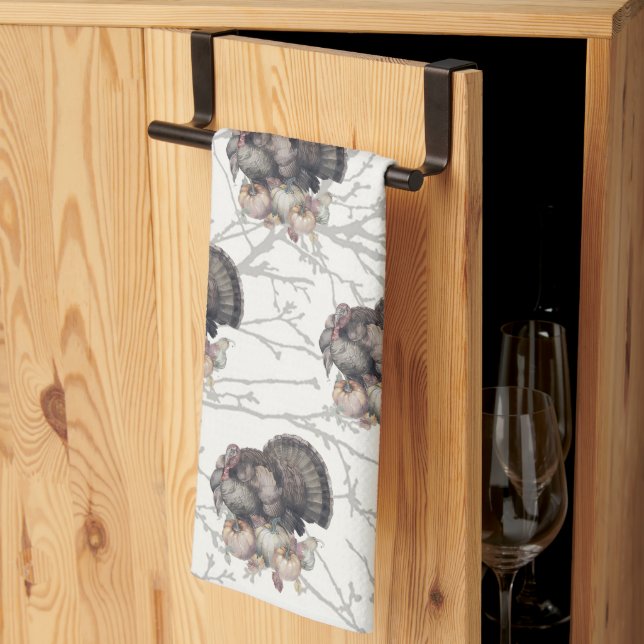 Thanksgiving Fall Turkey Kitchen Towels (Thirds Fold)