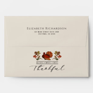 Thanksgiving Fall Turkey Thankful Envelopes
