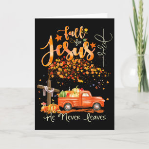 Thanksgiving Family Autumn Fall Christian Hallowee Card