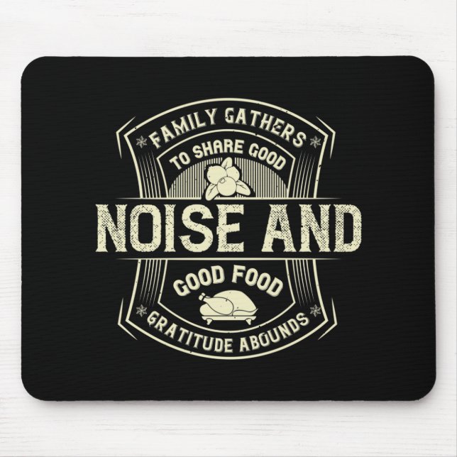 Thanksgiving - Family Gathers To Share Good Food Mouse Pad (Front)