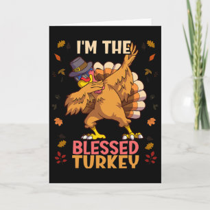 Thanksgiving Family Matching I'm The Blessed Turke Card