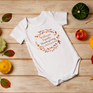 Thanksgiving Family Reunion Cute Custom Autumn Baby Bodysuit