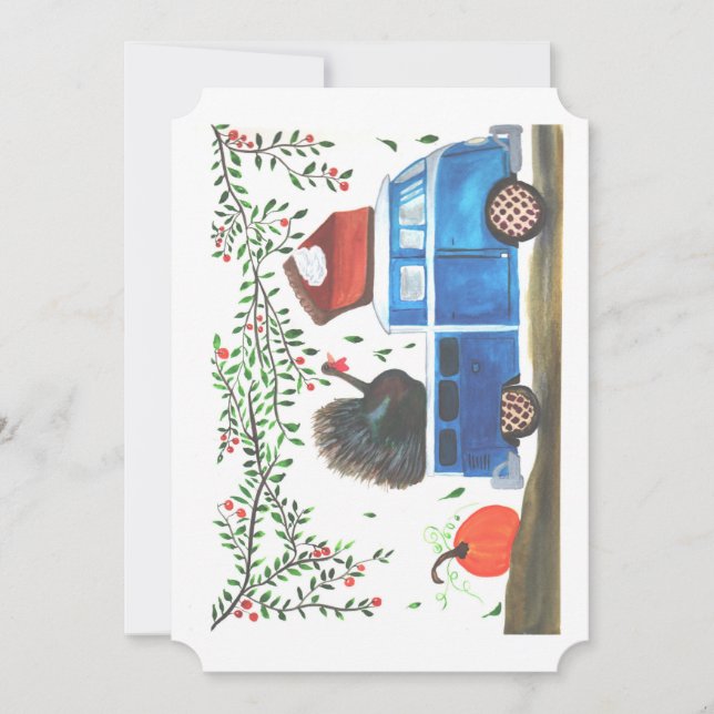 Thanksgiving  Feast Delivery Holiday Card (Front)