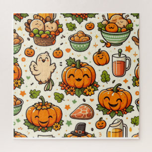 Thanksgiving feast family jigsaw puzzle