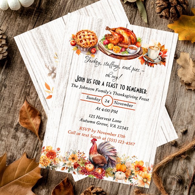 Thanksgiving Feast Invitation  (Creator Uploaded)