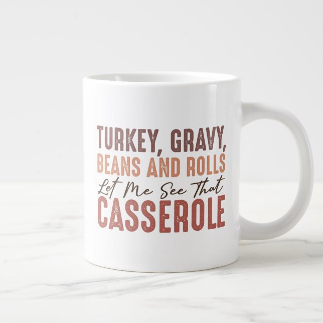 Thanksgiving Feast Large Coffee Mug (Right)