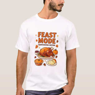 Thanksgiving Feast Mode – Vintage Turkey Dinner T-Shirt