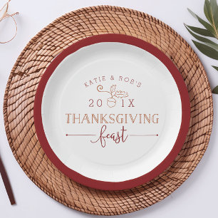 Thanksgiving Feast Paper Plate