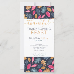Thanksgiving Feast Woodland Leaf Pattern