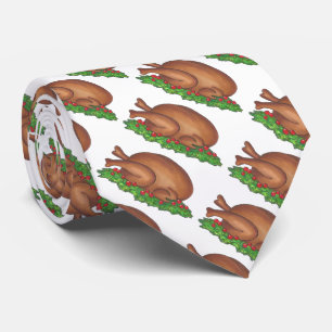 Thanksgiving Food Christmas Dinner Holiday Turkey Tie