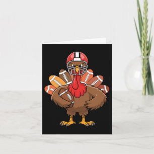 Thanksgiving Football Cool Football Turkey For Men Card