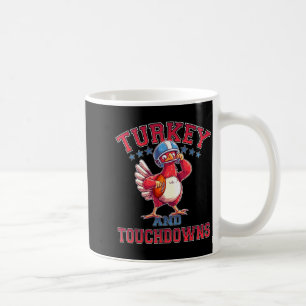 Thanksgiving Football Turkey &amp; Touchdowns Game Coffee Mug