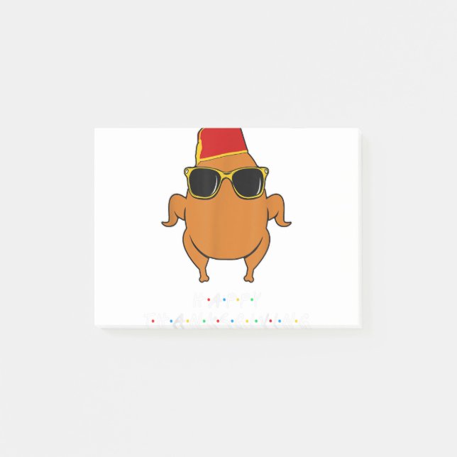 Thanksgiving For Friends Funny Turkey Post-it Notes (Front)